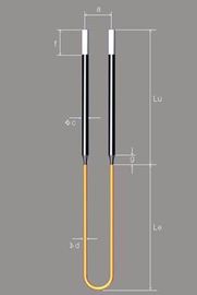 U Type Mosi2 Heating Elements Molybdenum Disilicide Rod For 1700C Furnaces